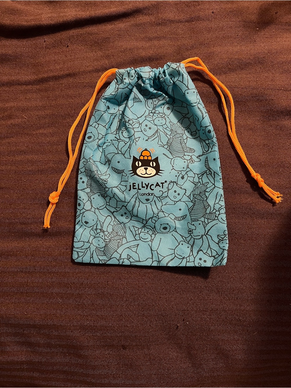 Jellycat London Blue Printed Drawstring Dust Gift Bag Perfect Condition